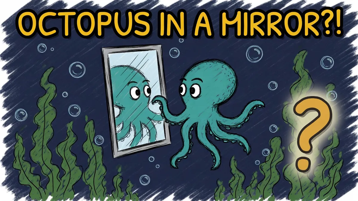 Munchrd illustration for: Can octopuses really use mirrors?