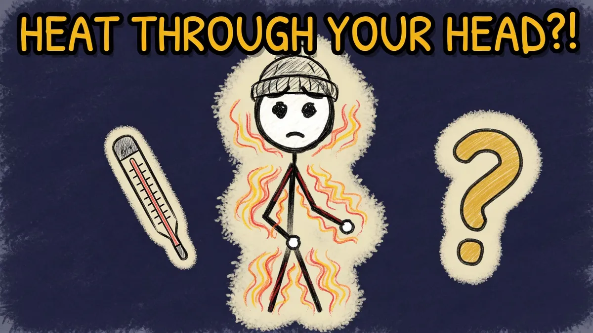Munchrd illustration for: Do you lose most of your body heat through your head?