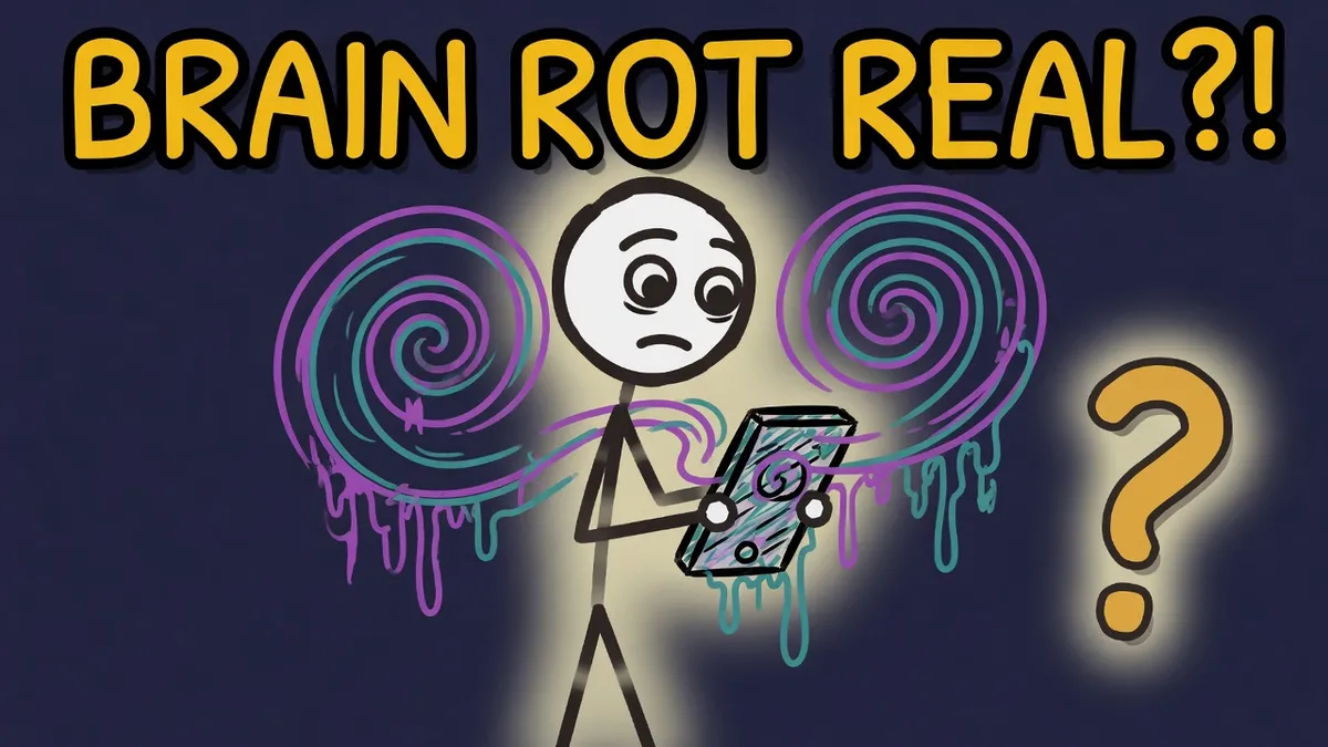 Munchrd illustration for: Is 'brain rot' real, and what does endless scrolling do to your brain?