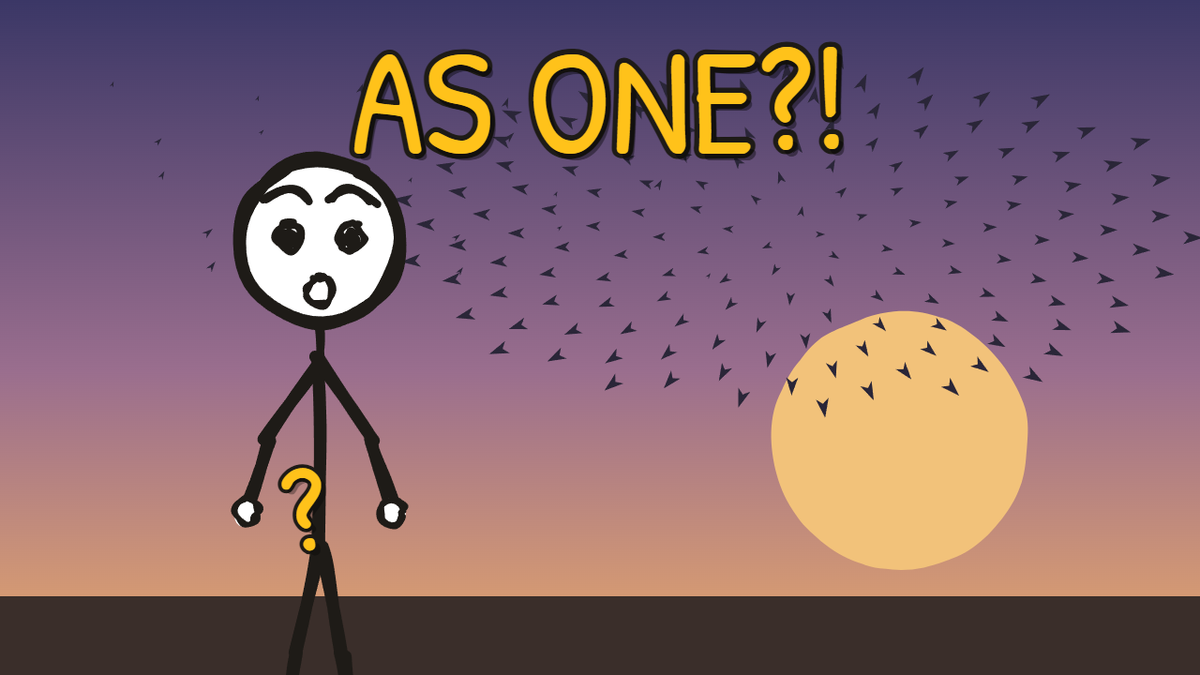 Munchrd illustration for: Why do thousands of starlings move as one?