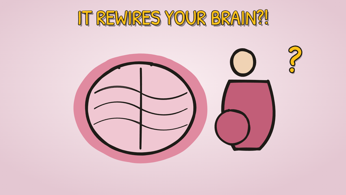 Munchrd illustration for: Why does pregnancy rewire a mother's brain?