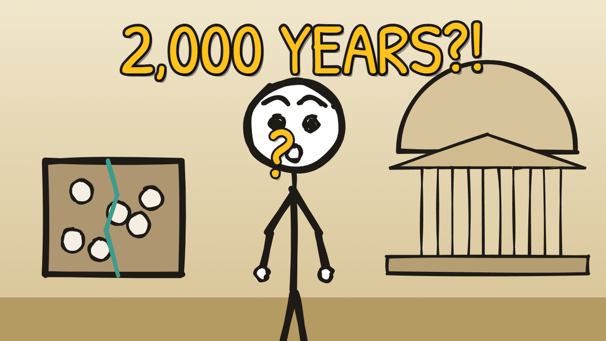 Munchrd illustration for: Why does Roman concrete heal itself when ours crumbles?