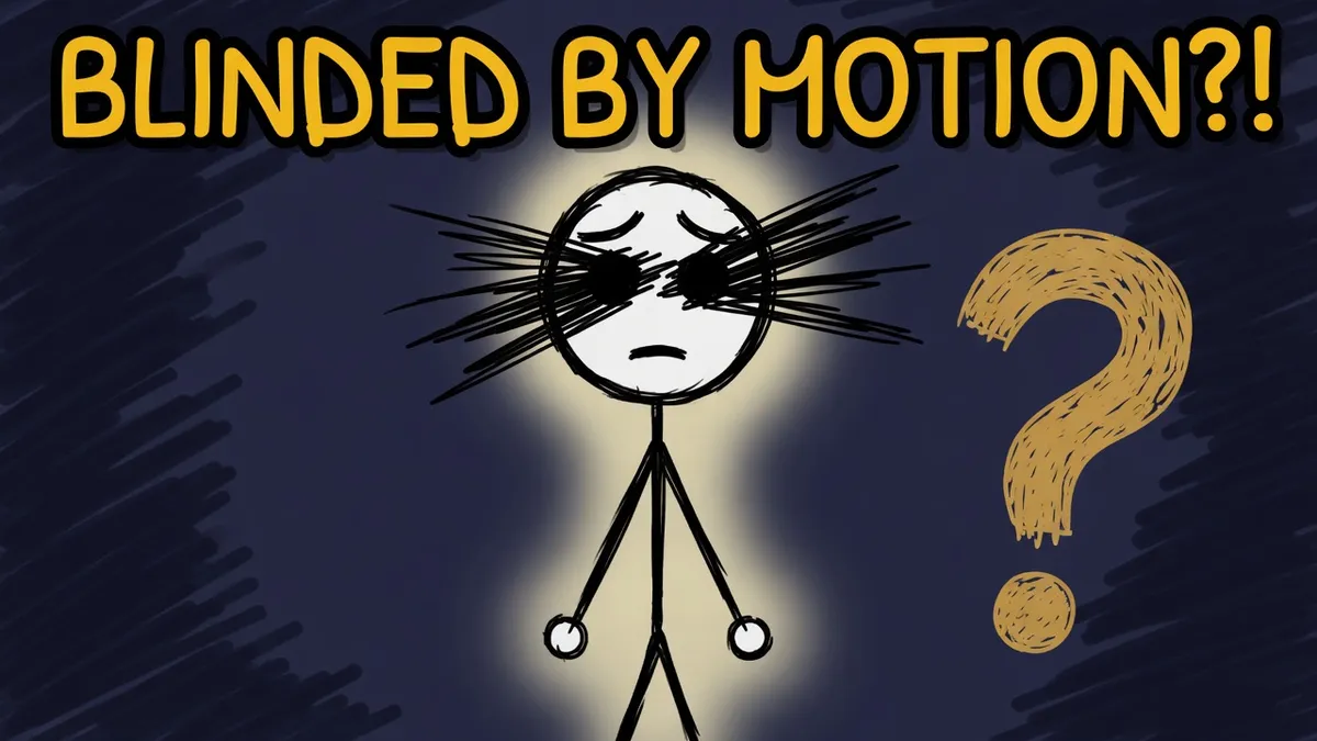 Munchrd illustration for: Why do you go briefly blind every time your eyes move?