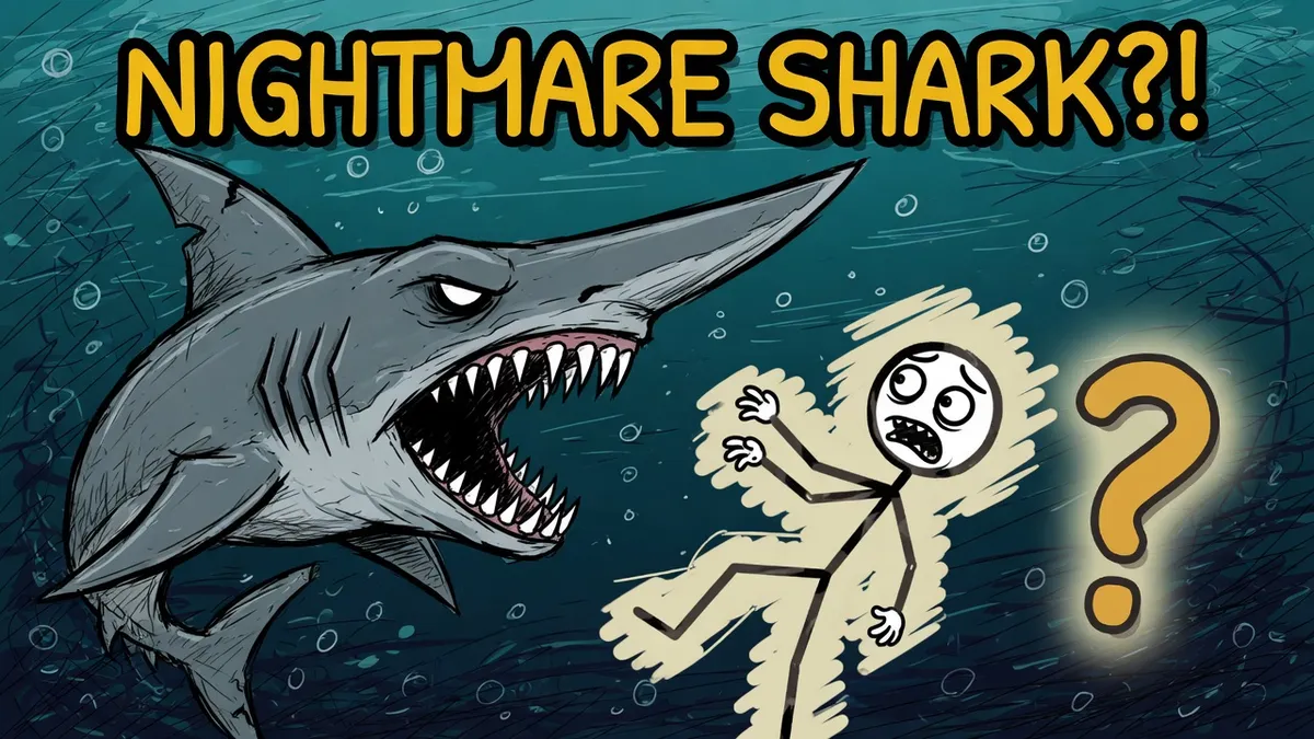 Munchrd illustration for: What is the goblin shark, and why is it almost never seen alive?