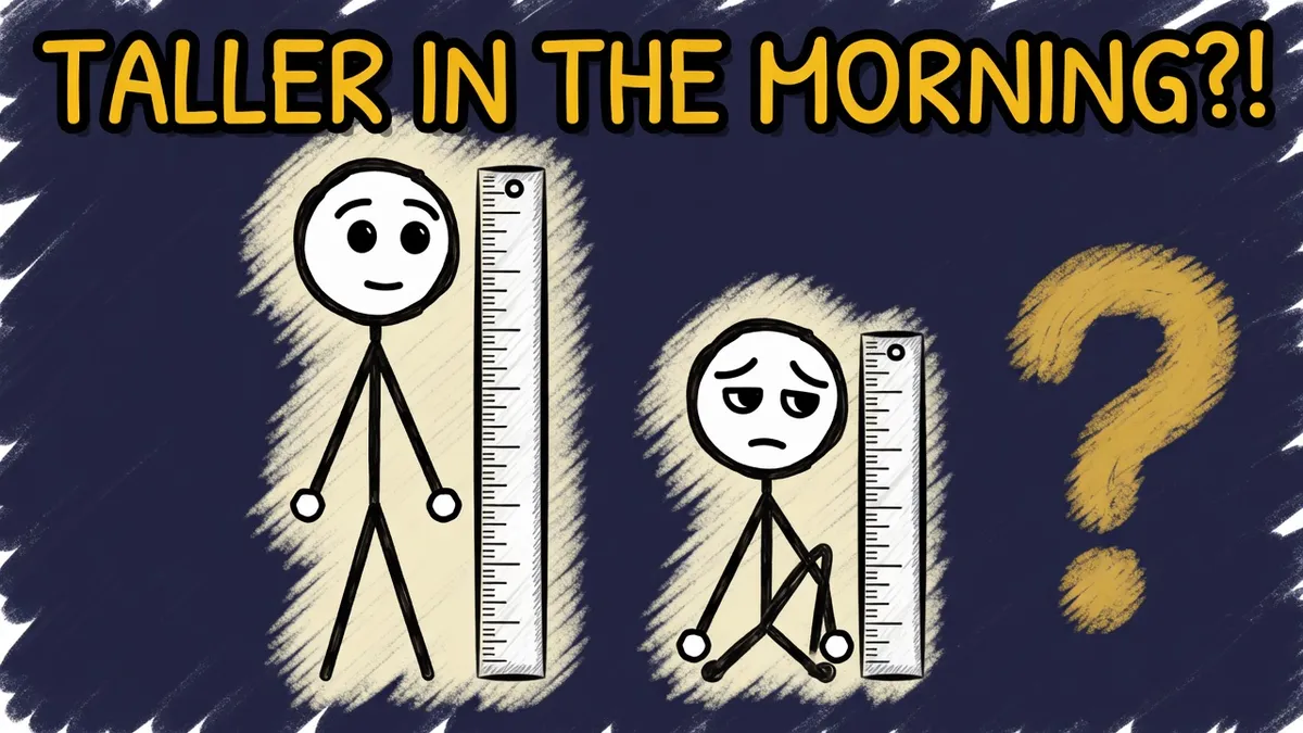 Munchrd illustration for: Why are you taller in the morning?