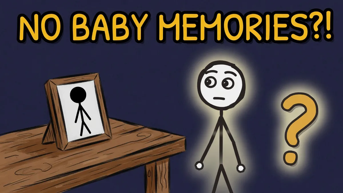 Munchrd illustration for: Why can't you remember being a baby?
