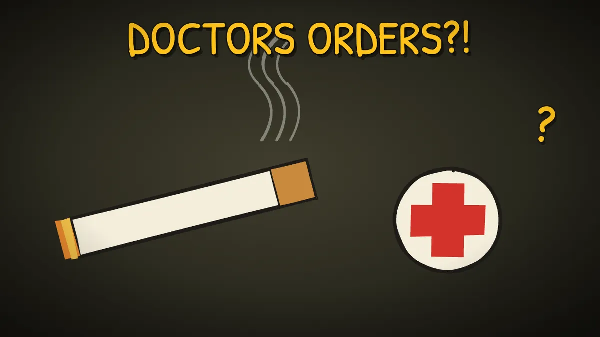 Munchrd illustration for: Why did doctors once recommend cigarettes?