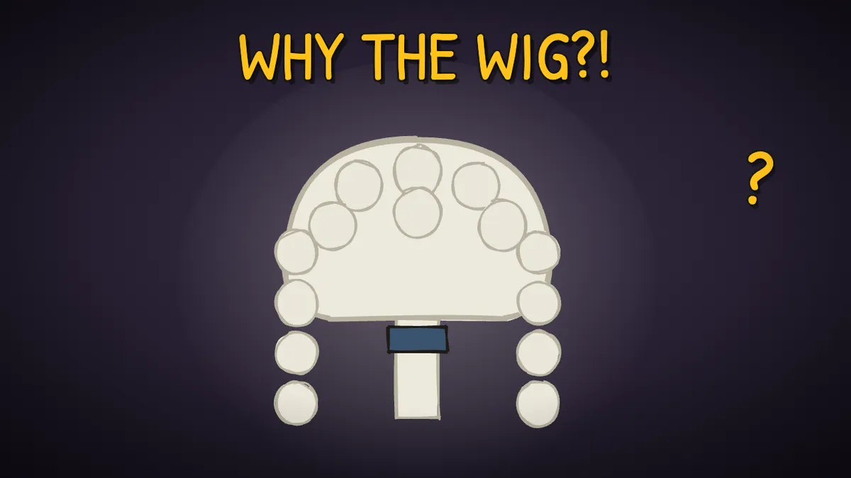 Munchrd illustration for: Why did people wear powdered wigs?