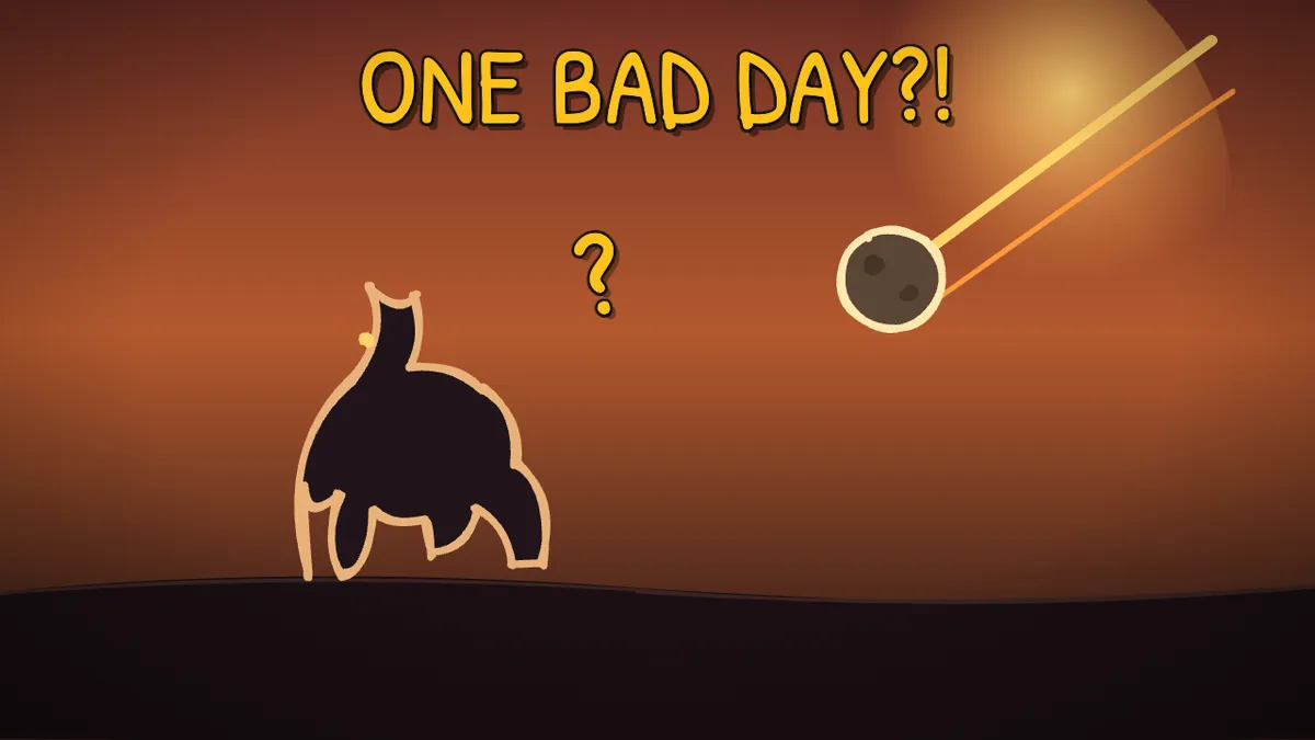 Munchrd illustration for: Why did the dinosaurs go extinct?