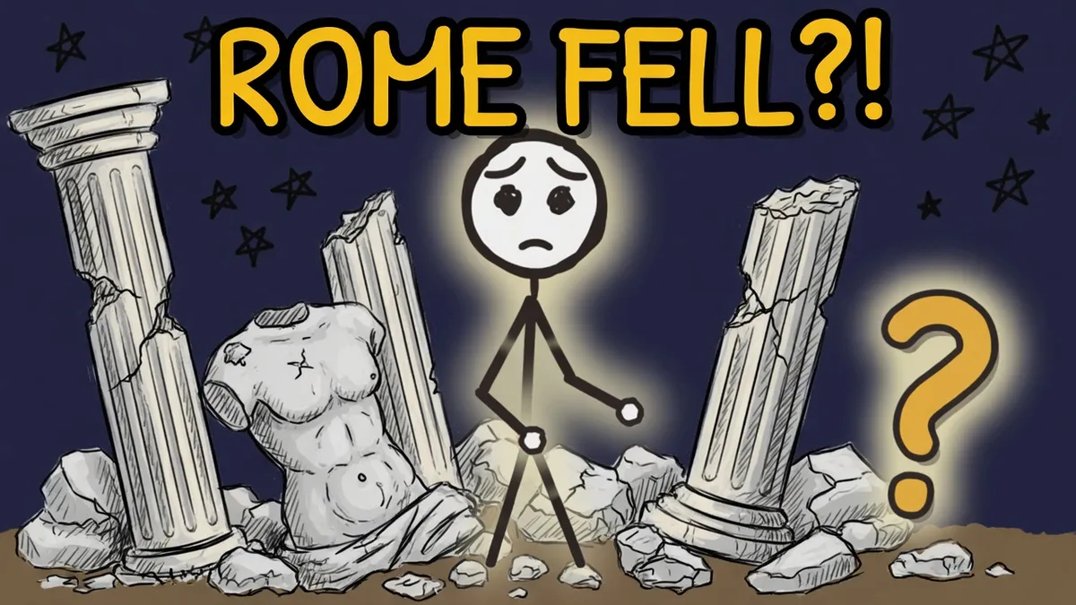 Munchrd illustration for: Why did the Roman Empire fall?