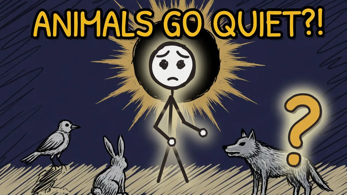 Munchrd illustration for: Why do animals go quiet in an eclipse?