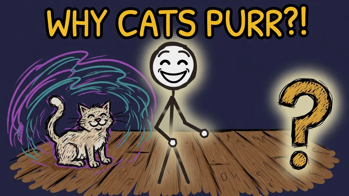 Munchrd illustration for: Why do cats purr?