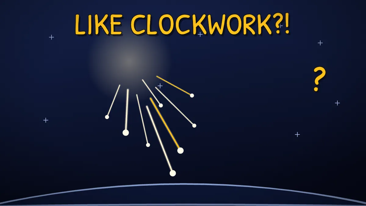 Munchrd illustration for: Why do meteor showers happen every year?