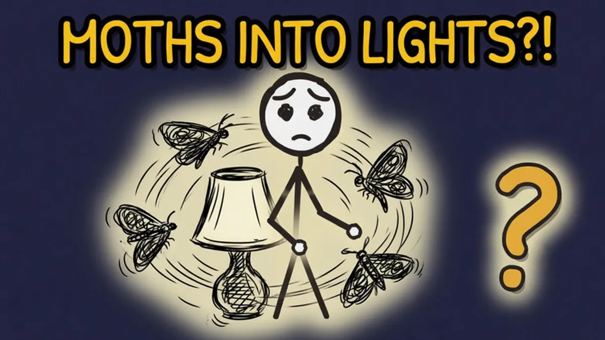 Munchrd illustration for: Why do moths fly into lights?