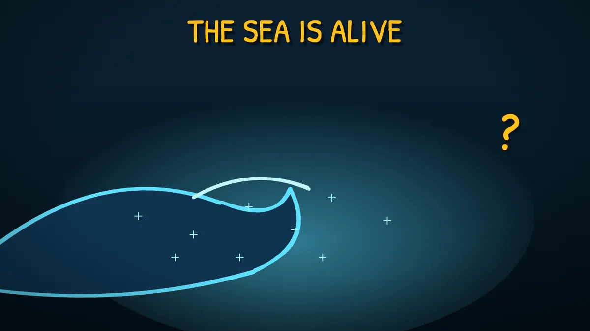Munchrd illustration for: Why do ocean waves glow blue at night?