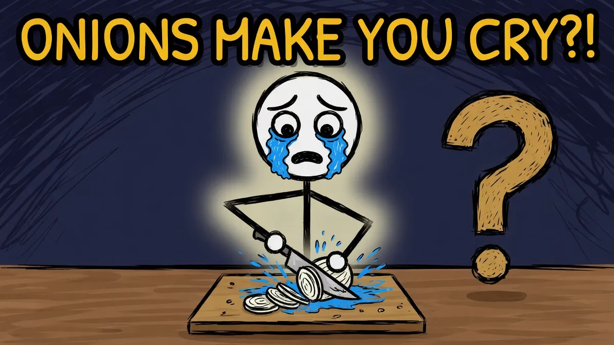 Munchrd illustration for: Why do onions make you cry?