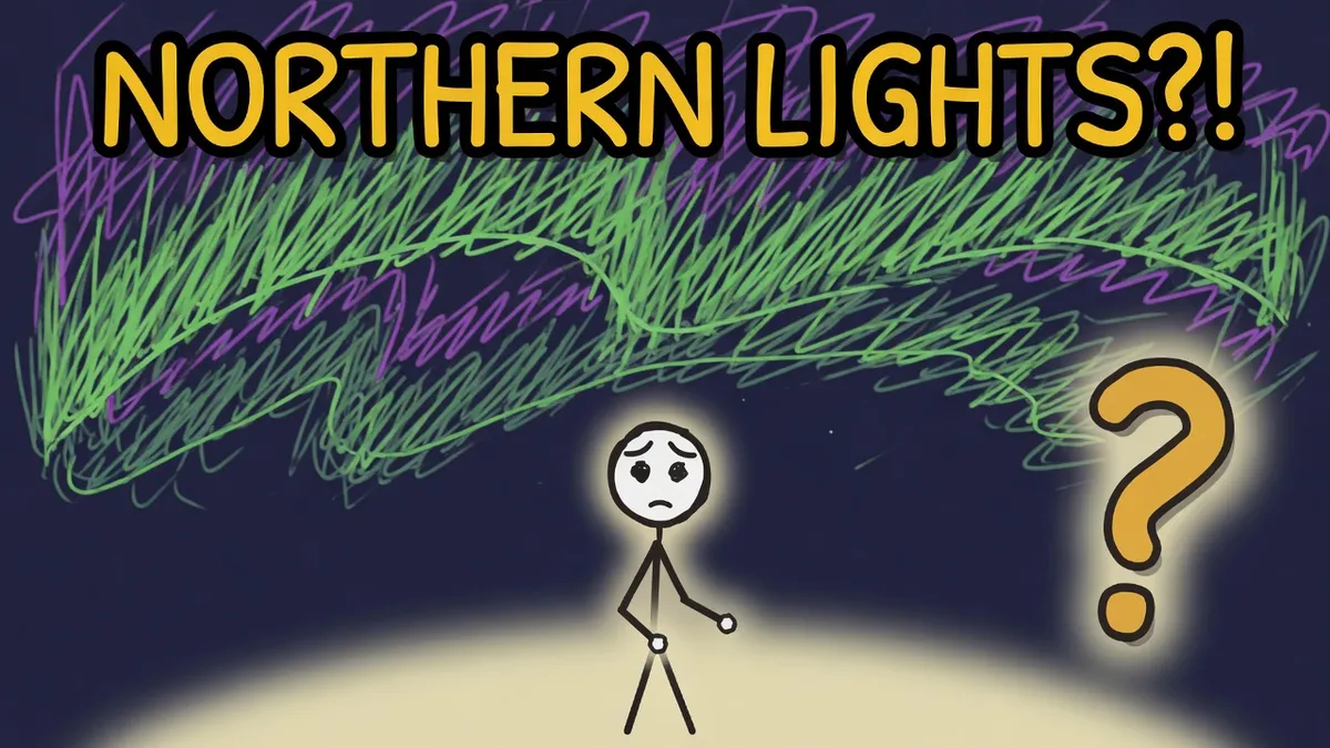 Munchrd illustration for: Why do the northern lights happen?