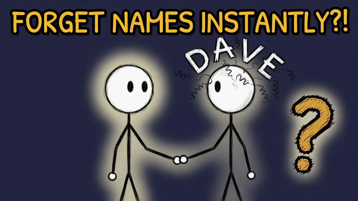 Munchrd illustration for: Why do you forget names instantly?