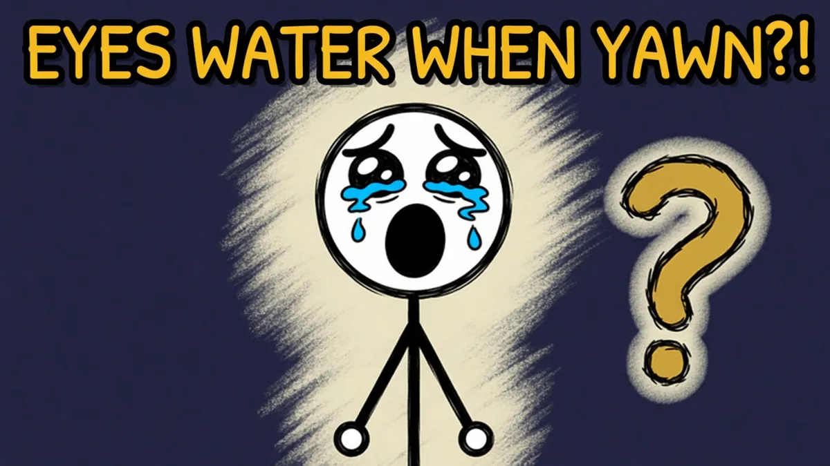 Munchrd illustration for: Why do your eyes water when you yawn?