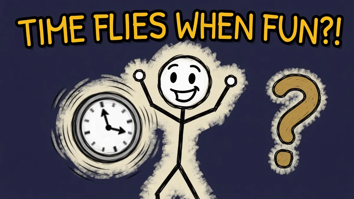 Munchrd illustration for: Why does time fly when you're having fun?