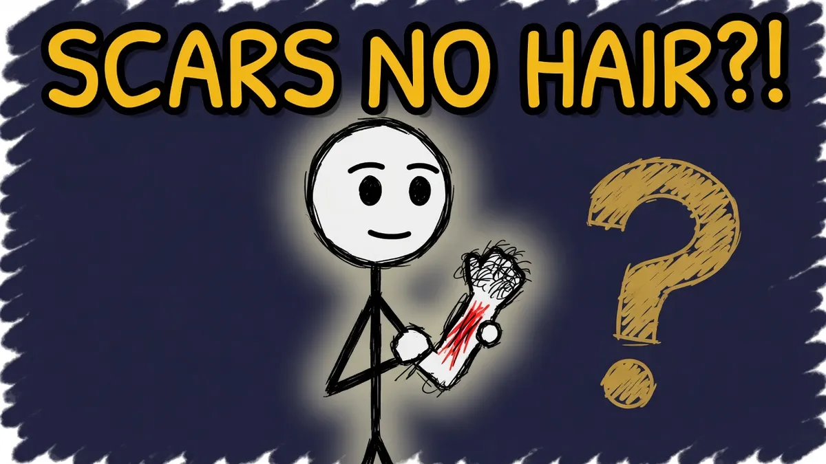 Munchrd illustration for: Why don't scars grow hair?