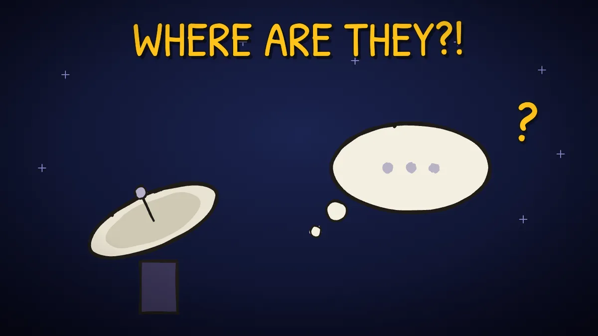 Munchrd illustration for: Why haven't we found aliens?