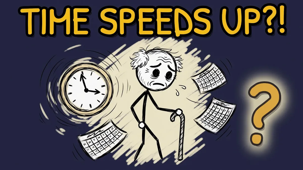 Munchrd illustration for: Why does time feel faster as you get older?